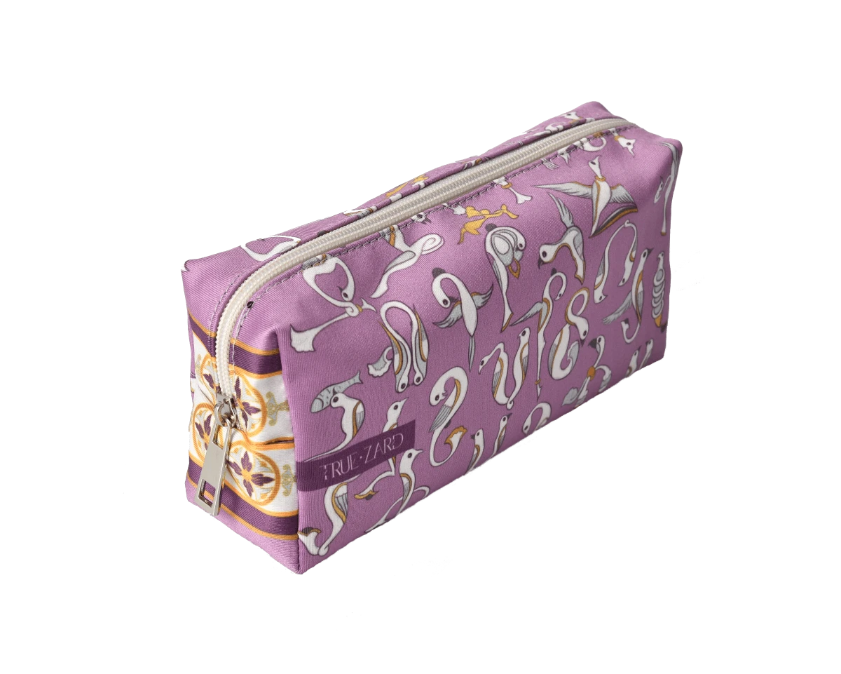 Մաշտոցյան զարդ մանուշակագույն մեծ կոսմետիկ  պայուսակ