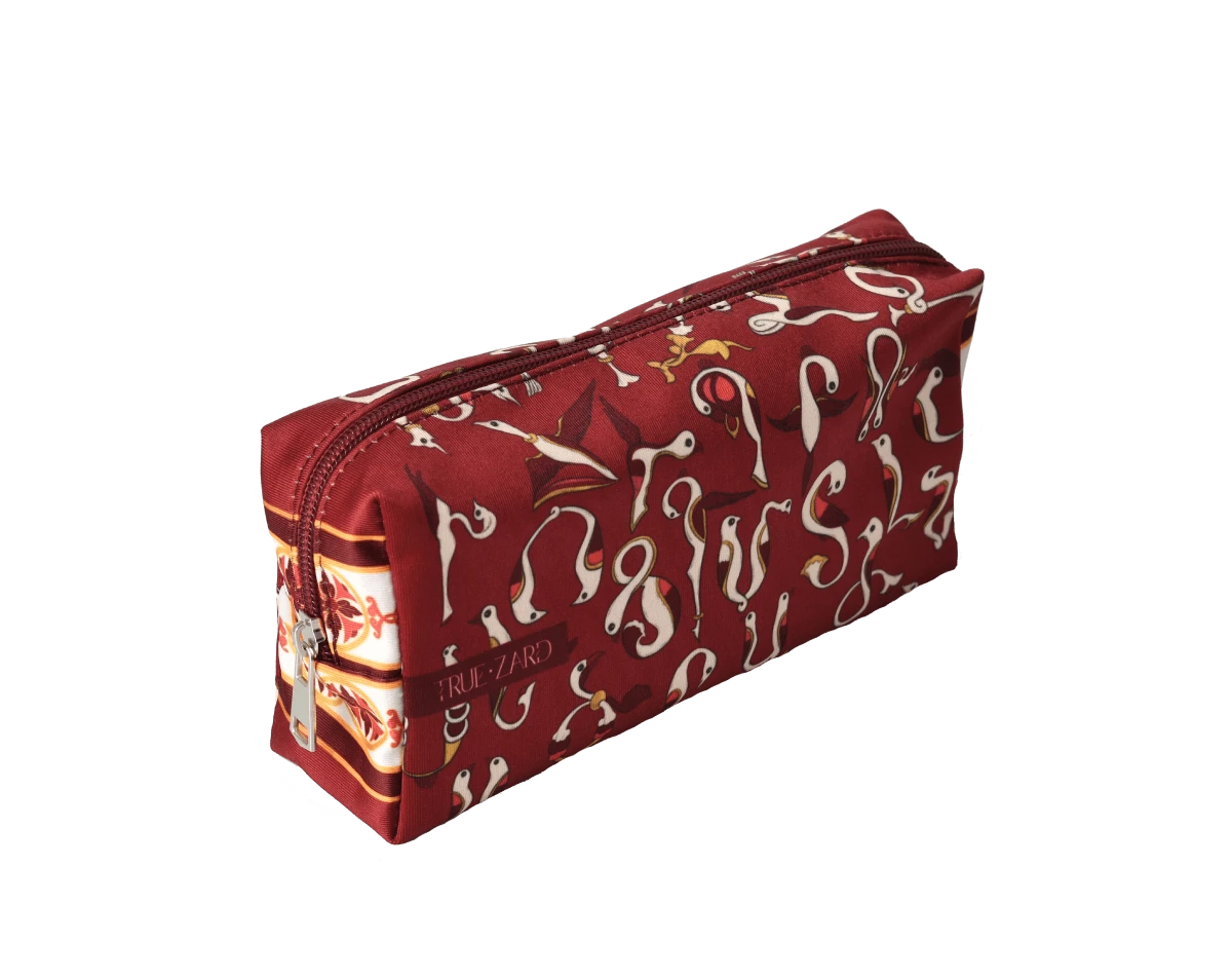 Մաշտոցյան զարդ բուրգունդի մեծ կոսմետիկ  պայուսակ