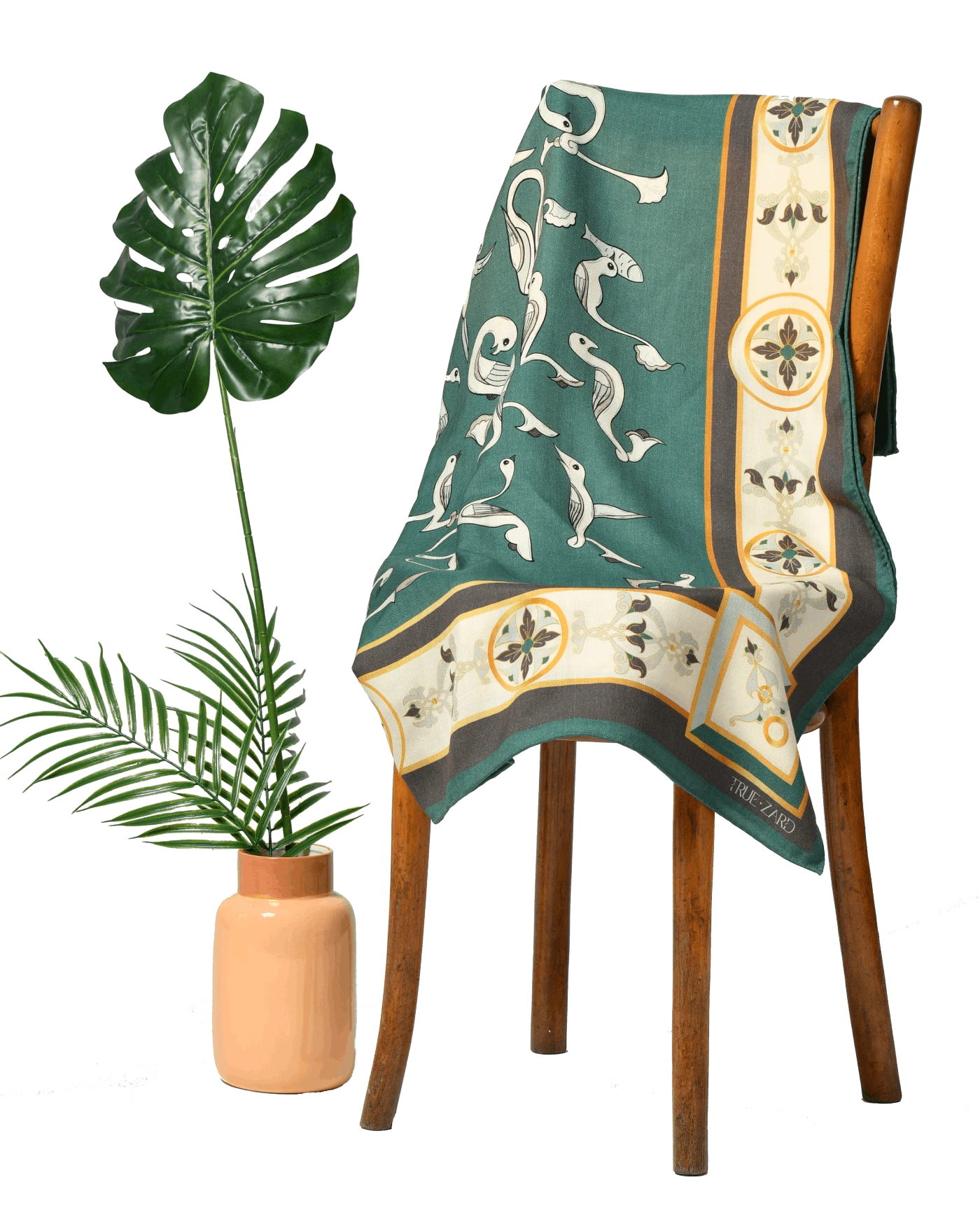 Մաշտոցյան զարդ կանաչ բուրդ-մետաքս